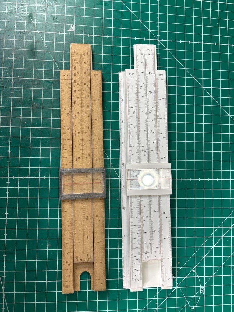 昭和17年型の砲兵将校用計算尺再現データ