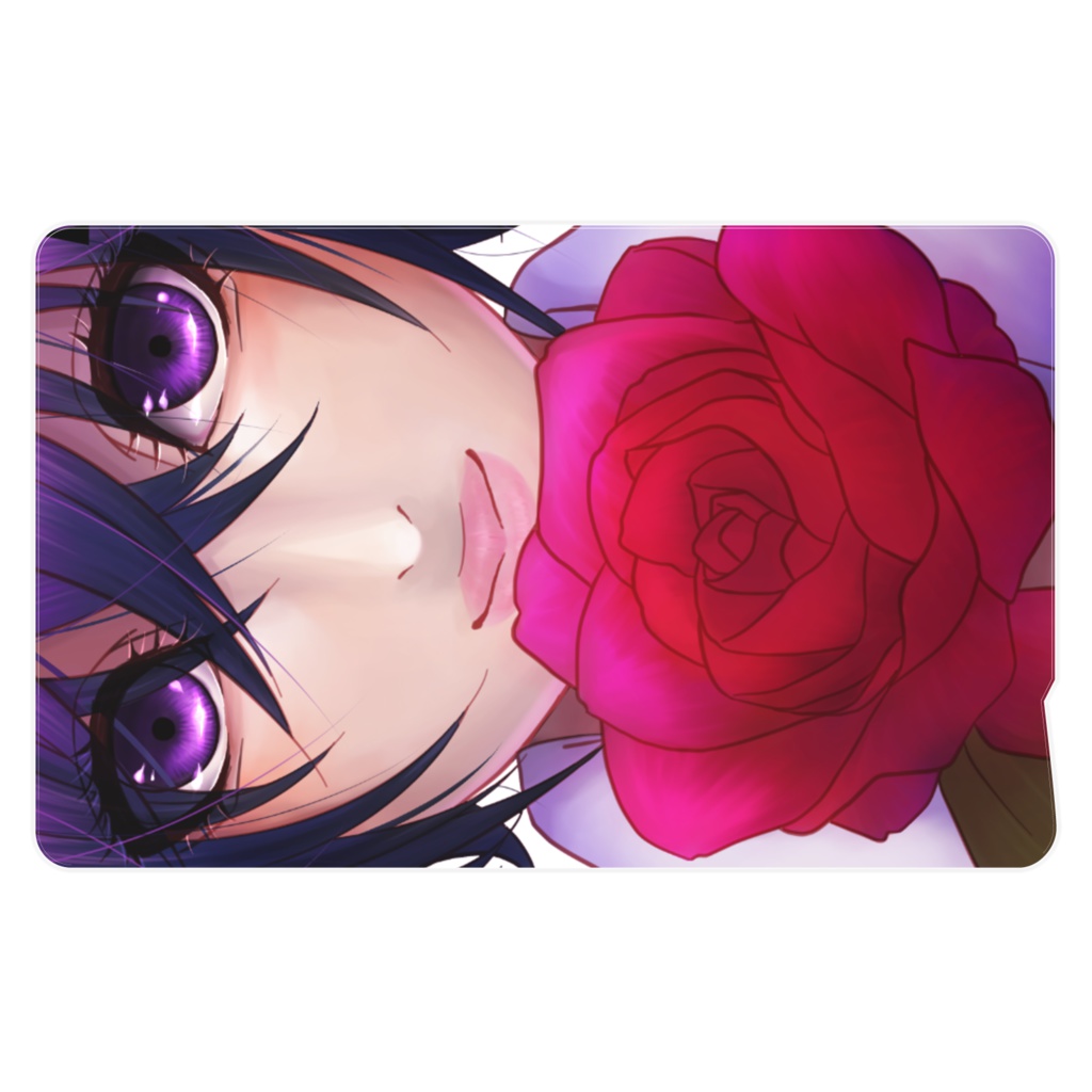 薔薇と少女ICカードステッカー