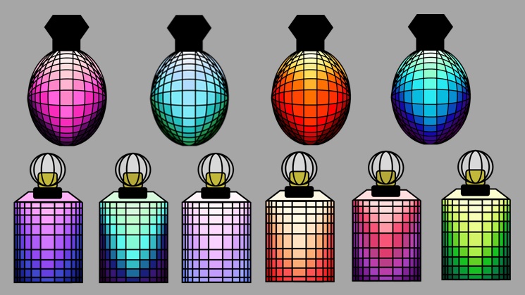 カラフルな香水