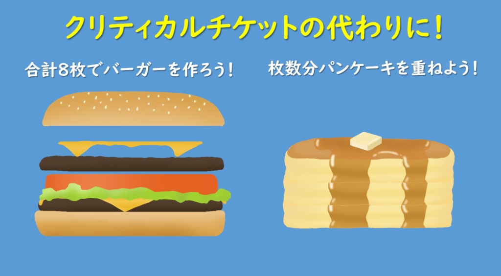 ハンバーガー＆パンケーキ【ココフォリア部屋素材（？）】
