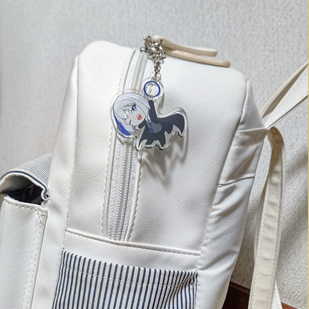 つかまりキーホルダー_雪白