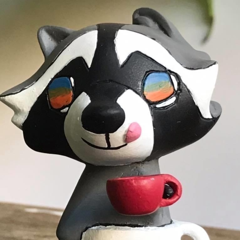 預購特惠中 Willstudio 官方 Raccoon Bei Bei 浣熊唄唄 咖啡夥伴 手工製作 動物公仔