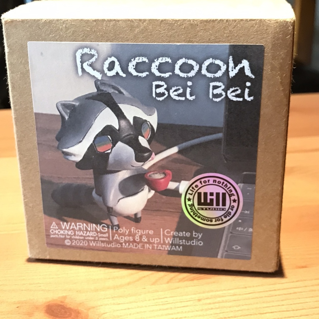 預購特惠中 Willstudio 官方 Raccoon Bei Bei 浣熊唄唄 咖啡夥伴 手工製作 動物公仔