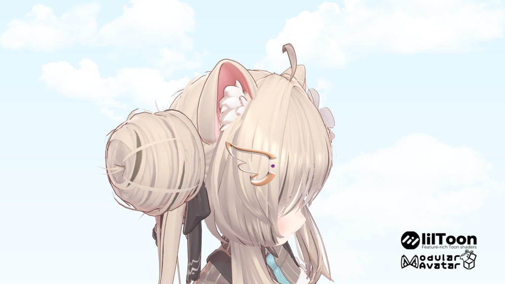 【VRChat】羽ヘアピン【ヘアピン】(Feather Hairpin)(깃털 헤어핀)