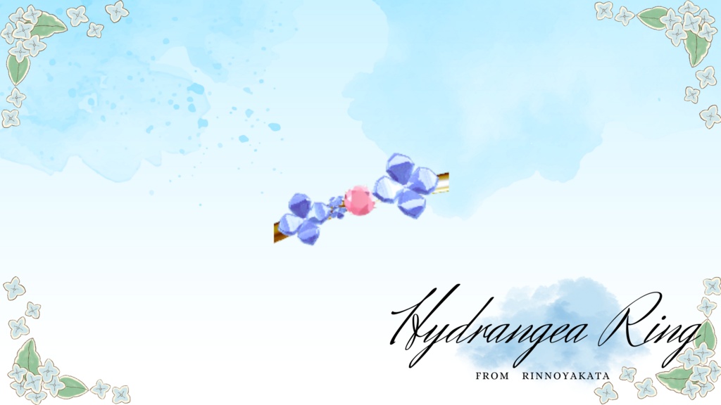 【VRChat】Hydrangea Ring【flower Ring】
