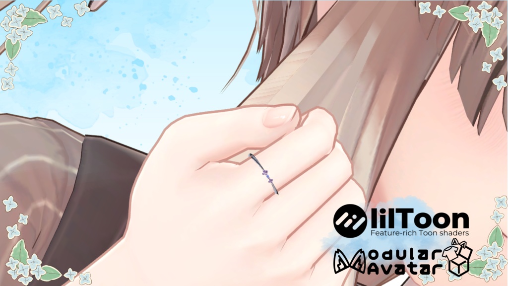 【VRChat】Hydrangea Ring【flower Ring】