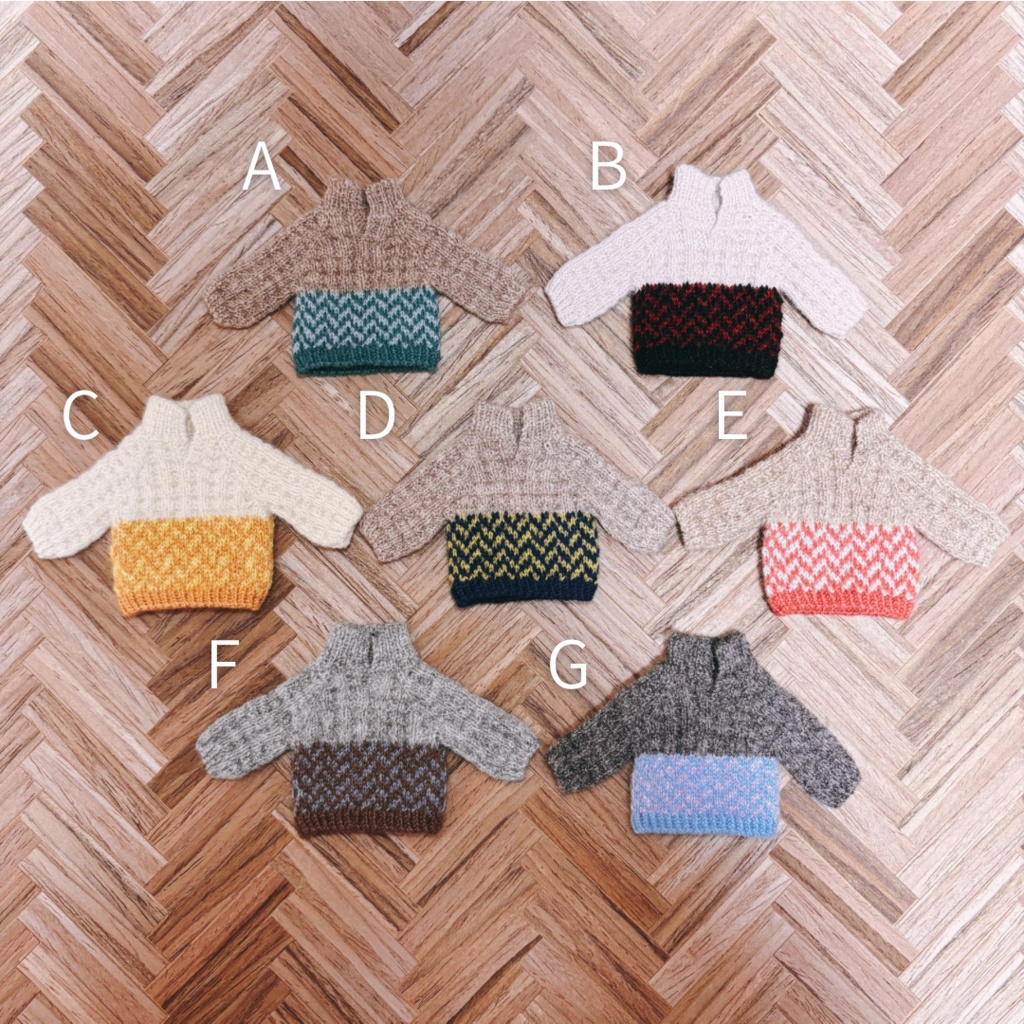 切り替え模様の開襟ニットポロ@再販 10/30(木)21時頃〜