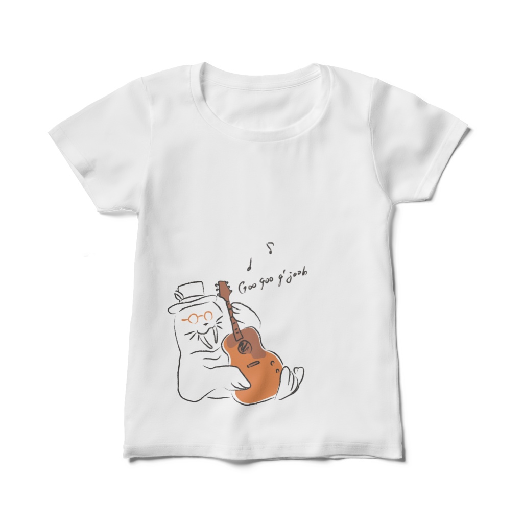 「セイウチは眼鏡の天才」レディースＴシャツ