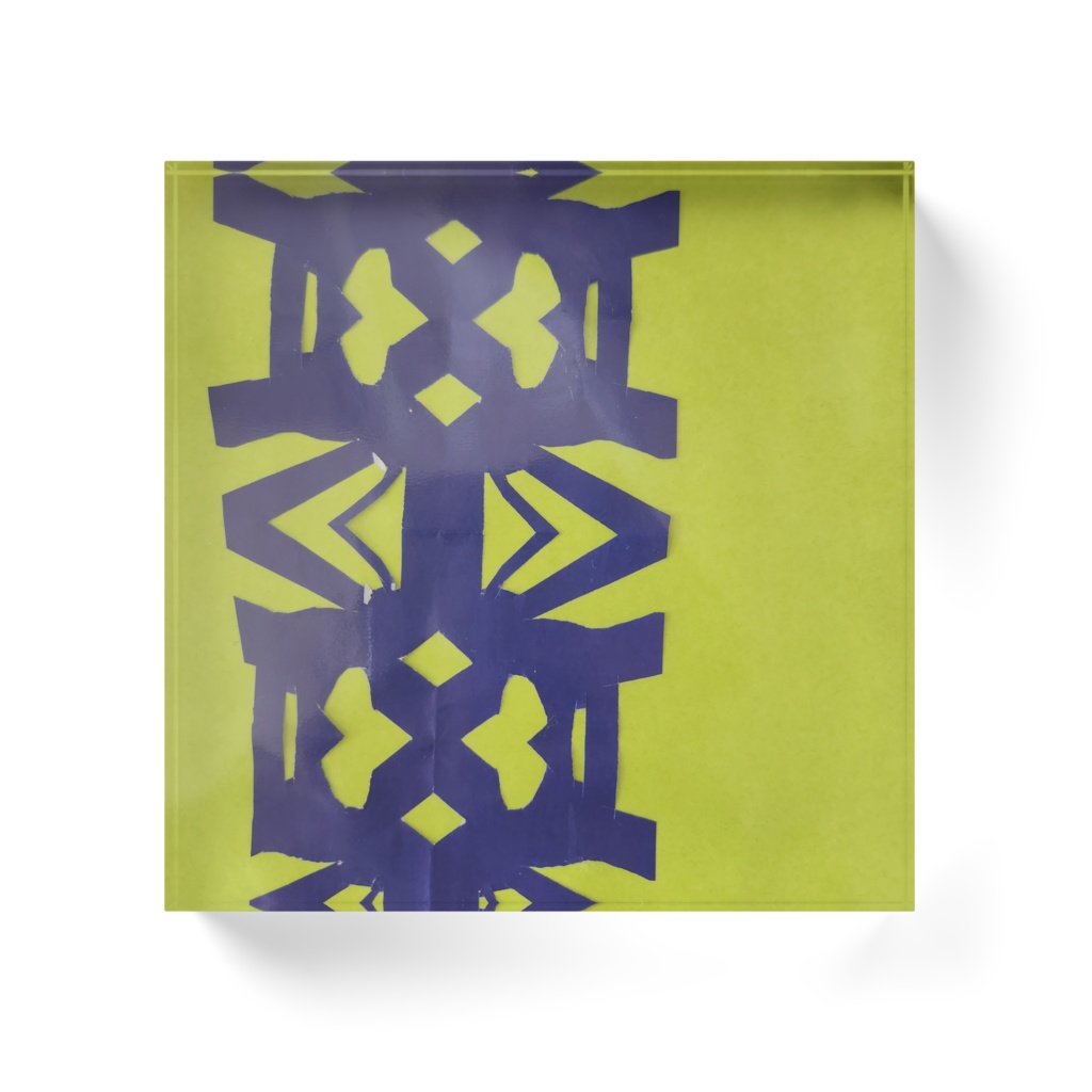 切り紙1アクリルブロック