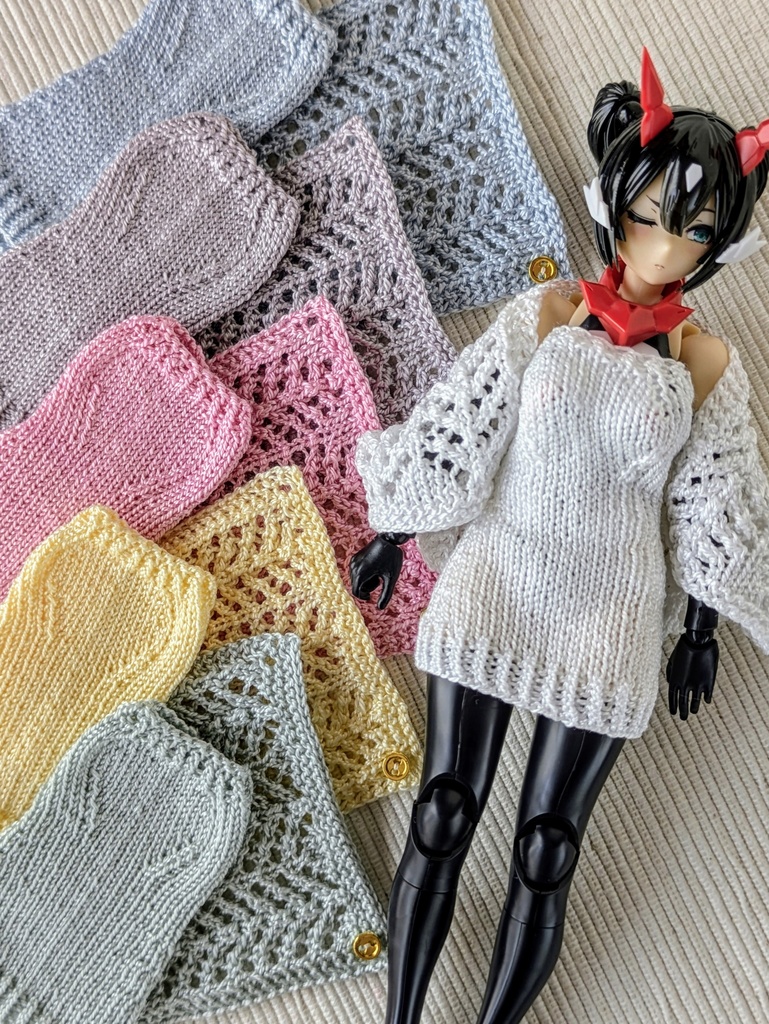 【淡い色】1/12 チューブワンピース&3wayショールセット