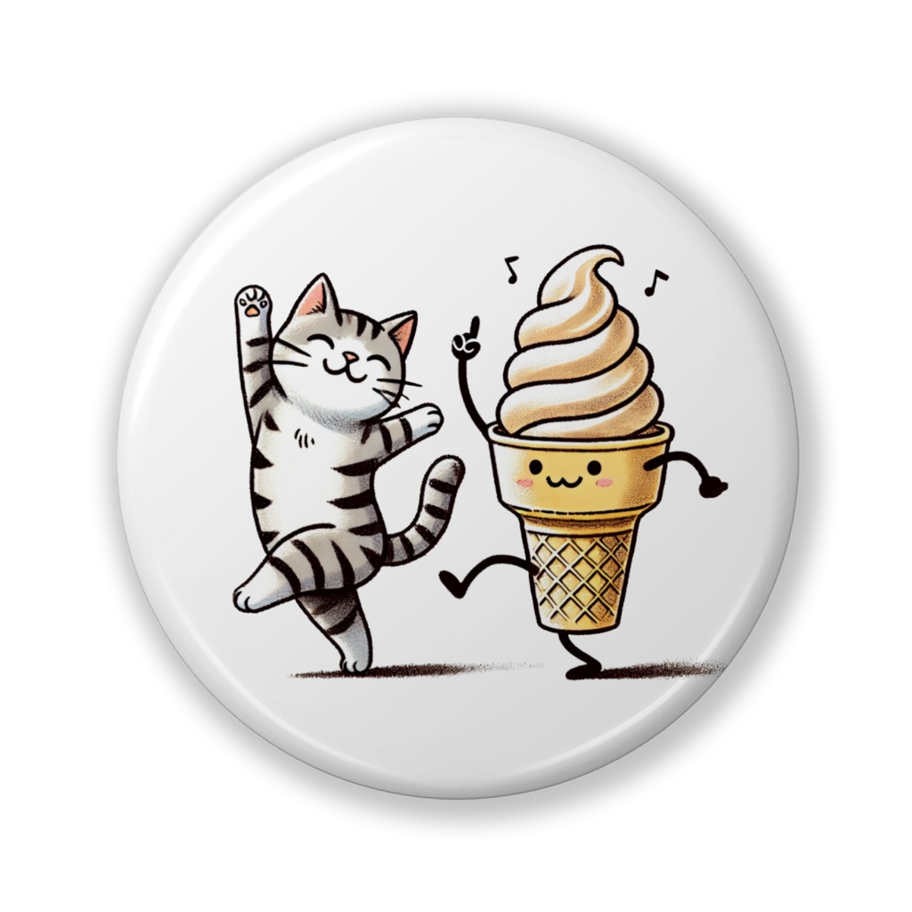 ソフトクリームと猫