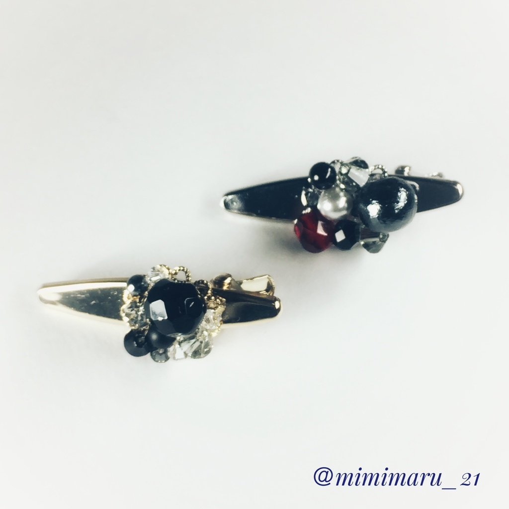 ◆ブラックな髪飾り