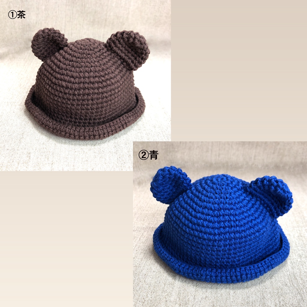 ◆くま耳帽子（28センチ）