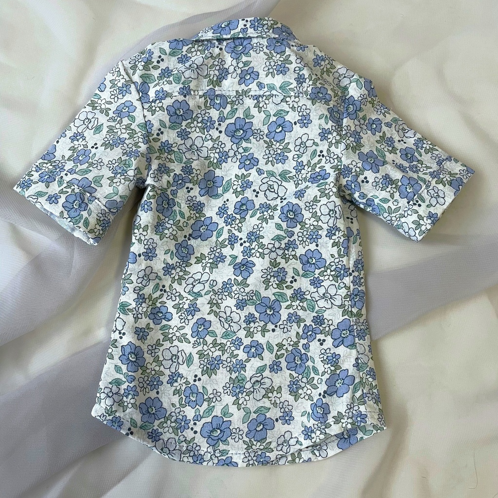 50~60size/メンズシャツ(白藍)