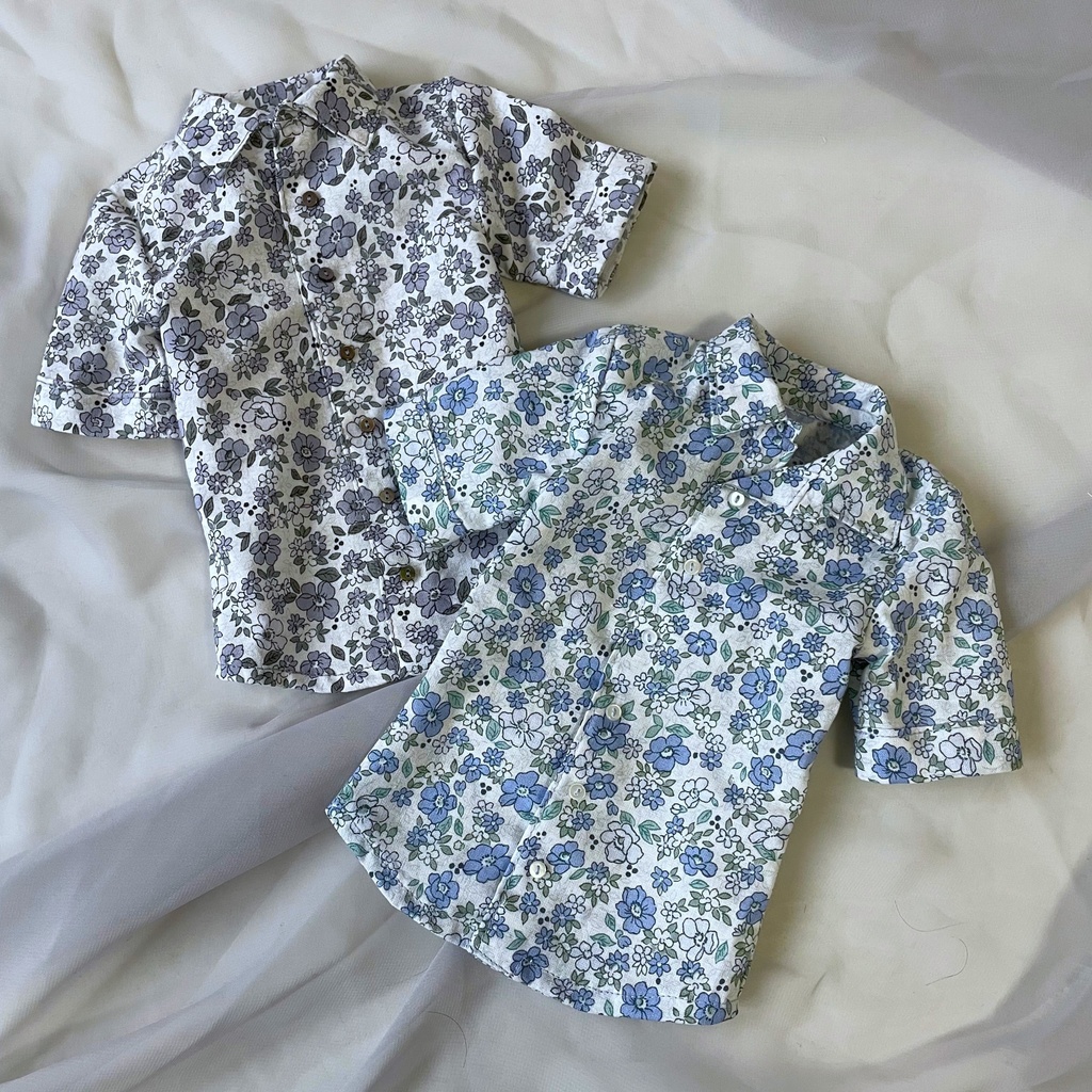 50~60size/メンズシャツ(白藍)