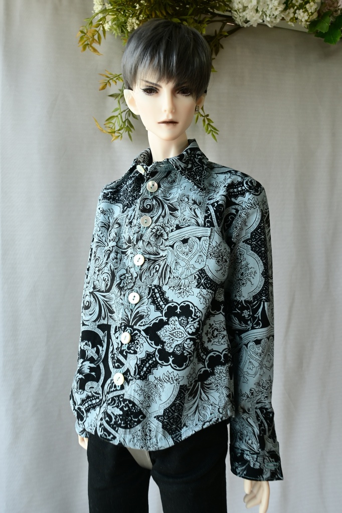 メンズシャツ『Black Ornate』海外70サイズ