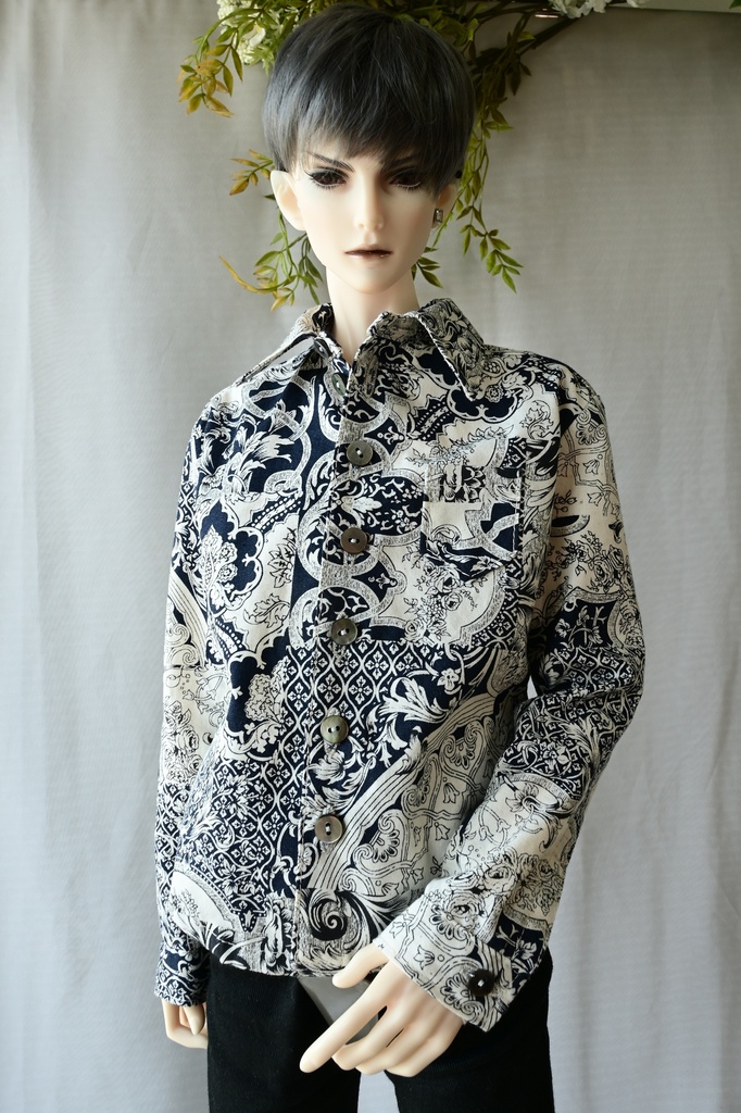 メンズシャツ『Black Ornate』海外70サイズ