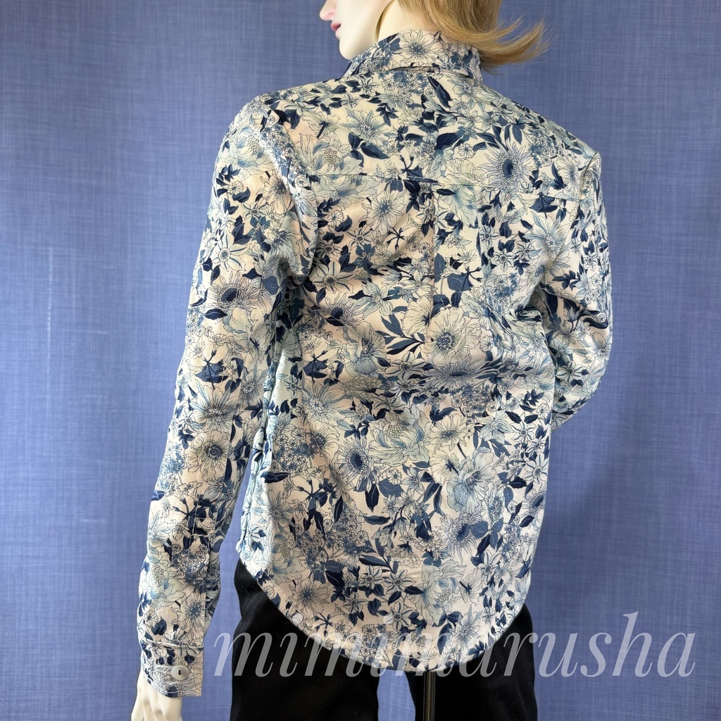 メンズシャツ『花譜集～苑景譜』海外75サイズ長袖