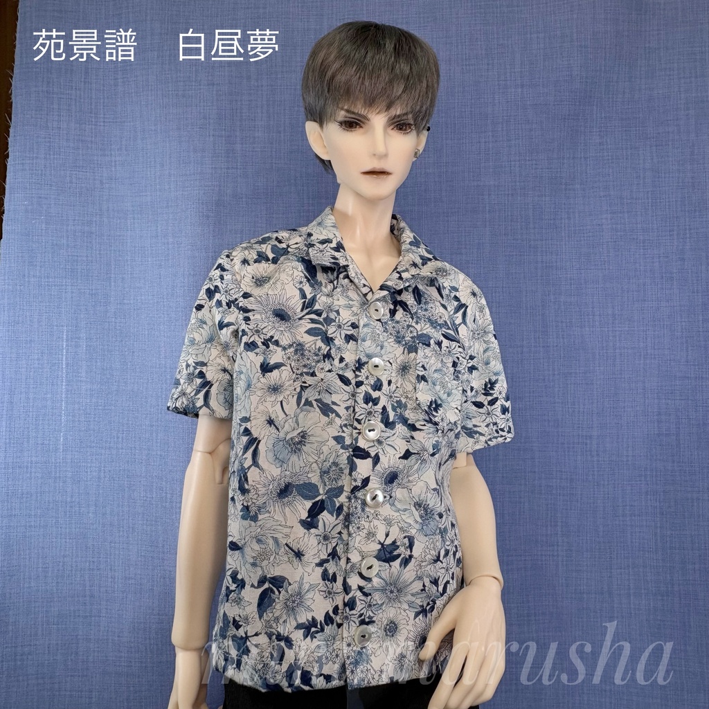 メンズシャツ『花譜集～苑景譜』半袖70サイズ半袖