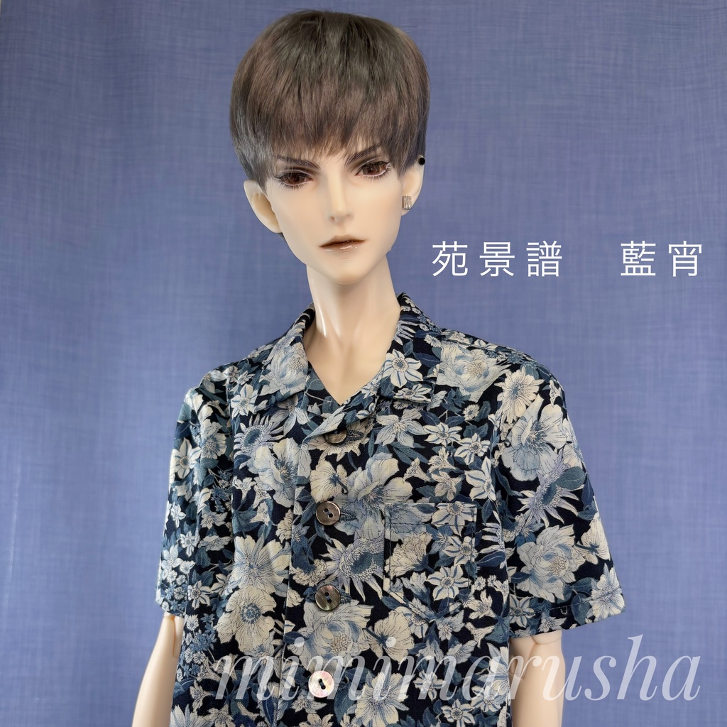 メンズシャツ『花譜集～苑景譜』半袖70サイズ半袖