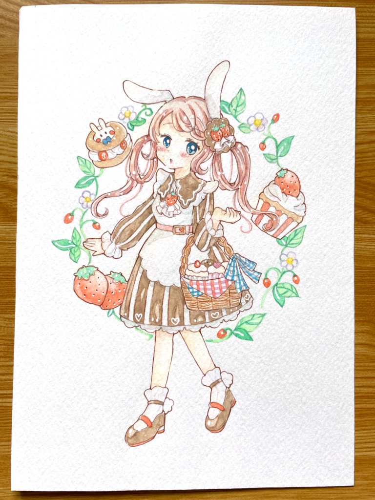 うさぎ×いちごスイーツ
