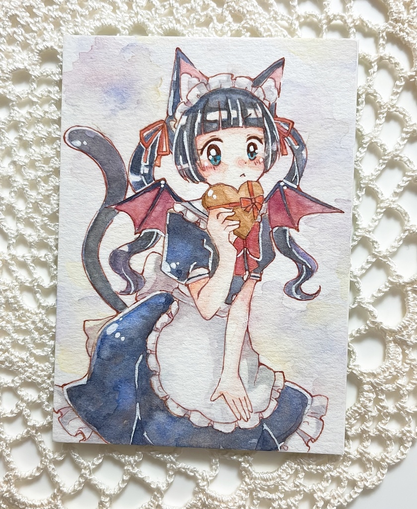 ATC原画「小悪魔ねこメイド」