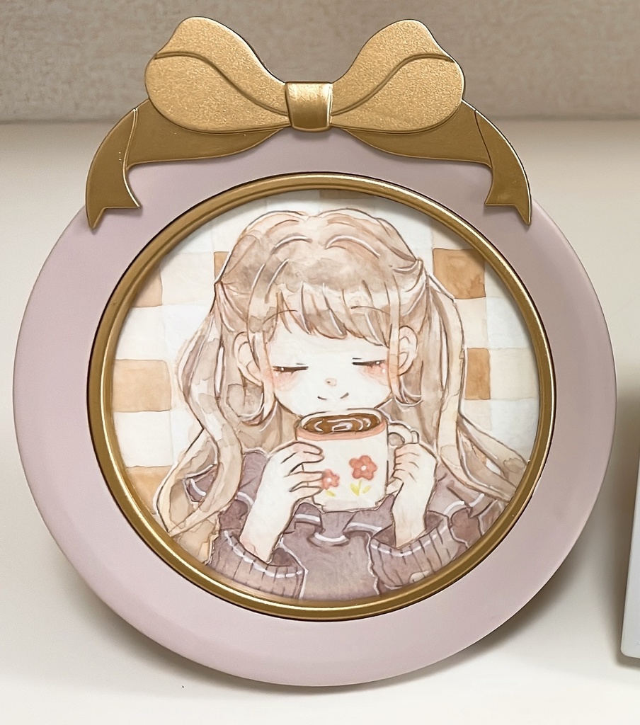 イラスト原画「ほっと一息」