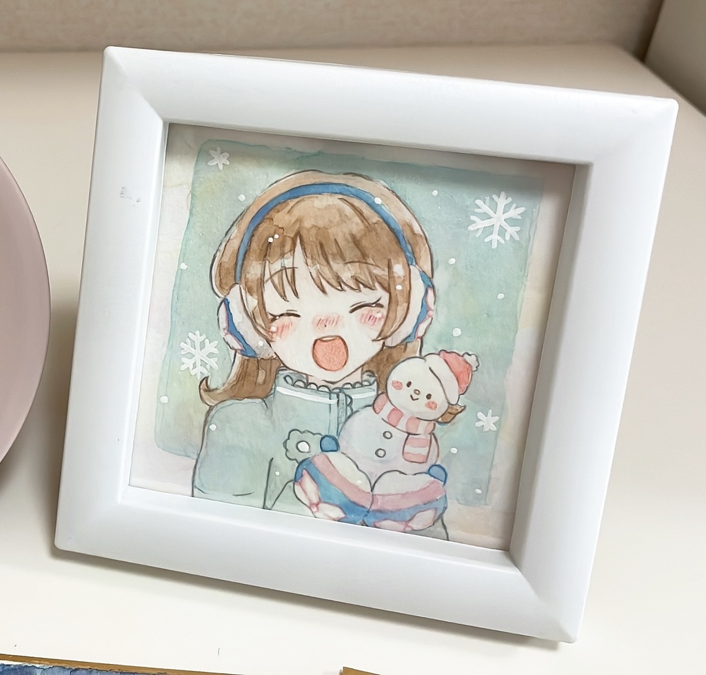 イラスト原画「雪遊び」