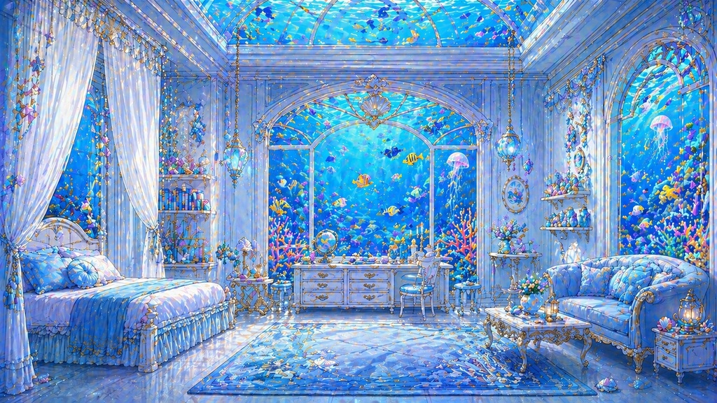 【一点物・限定立ち絵】銀髪の花飾り令嬢|水彩画・お嬢様・ロリータ・ファンタジー美少女【表情差分・ちびキャラ・購入者限定イラスト付き・商用利用可】