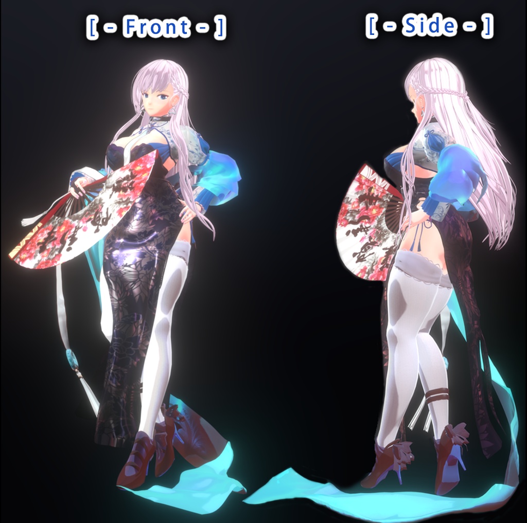 VRChat アバター ベルファスト 3Dモデル + PMX