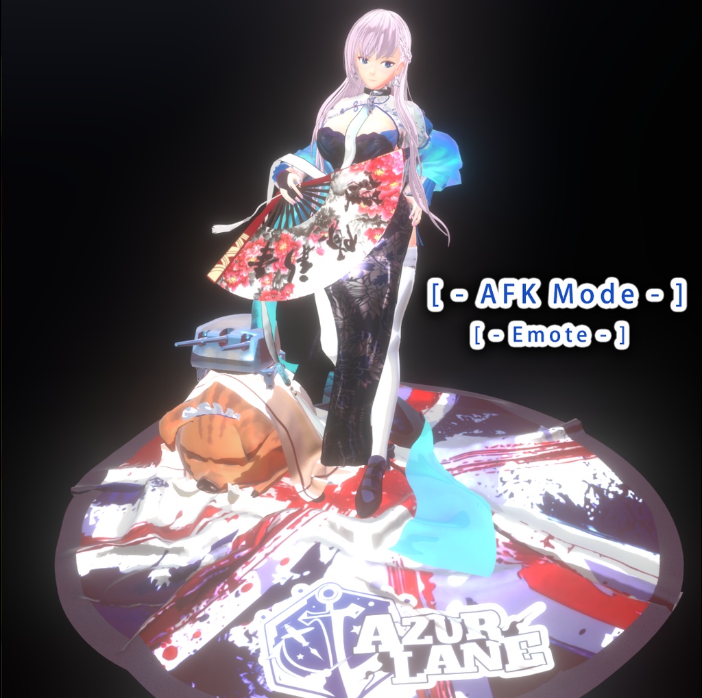 VRChat アバター ベルファスト 3Dモデル + PMX