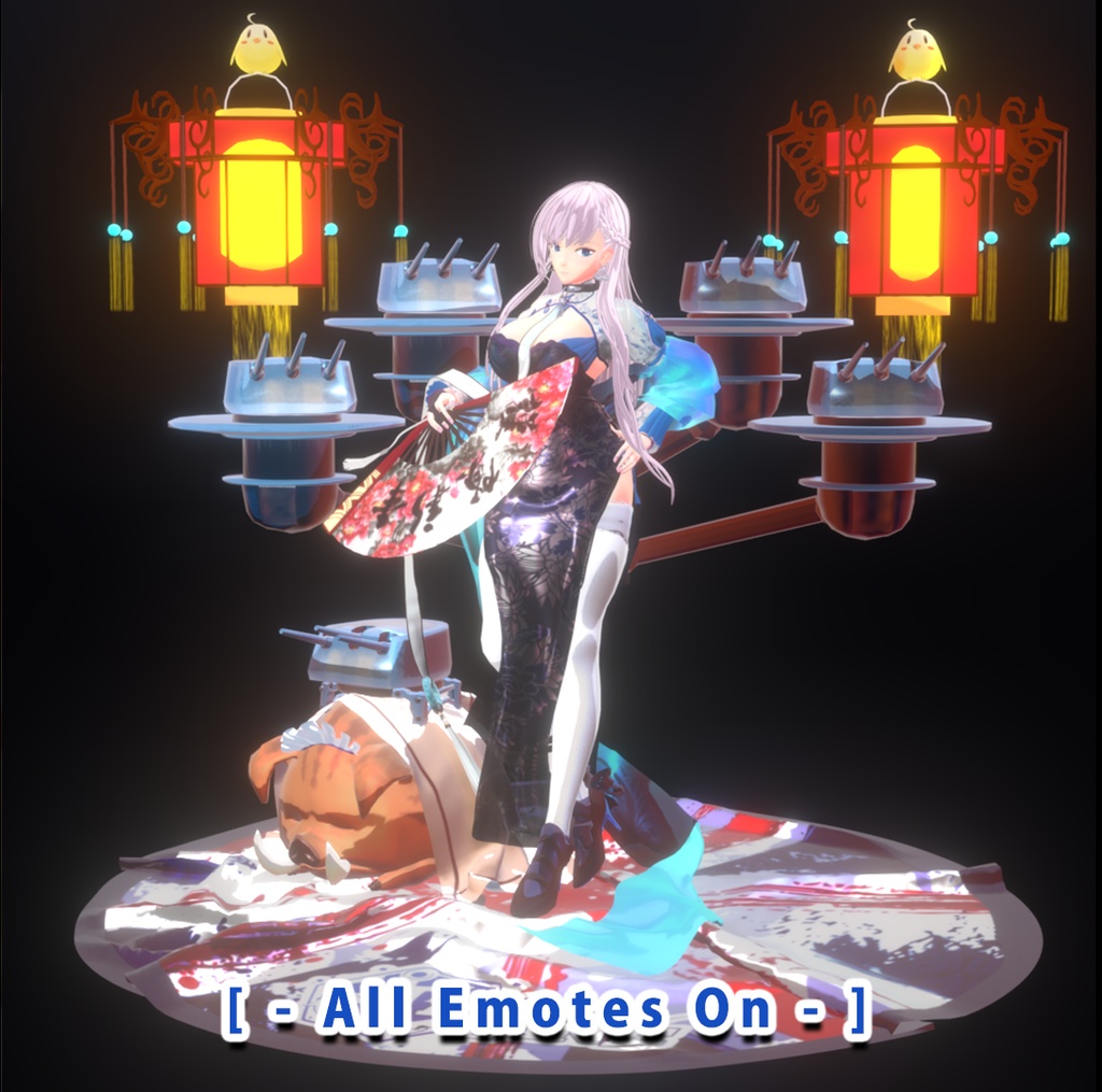 VRChat アバター ベルファスト 3Dモデル + PMX