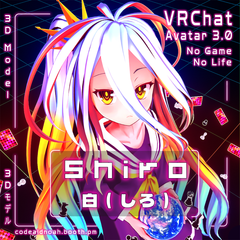 【3Dモデル】 「Shiro / 白」- Avatar3.0 NGNL_v1.5