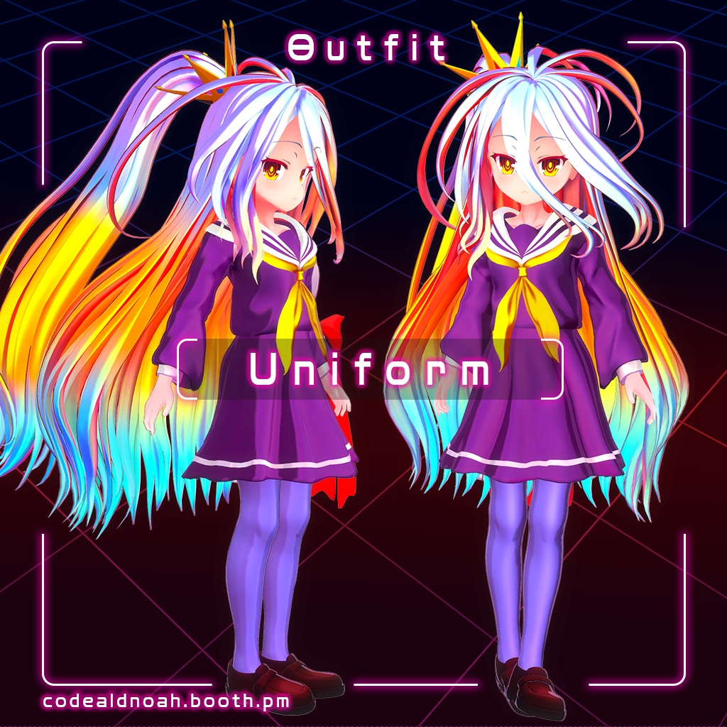 【3Dモデル】 「Shiro / 白」- Avatar3.0 NGNL_v1.5