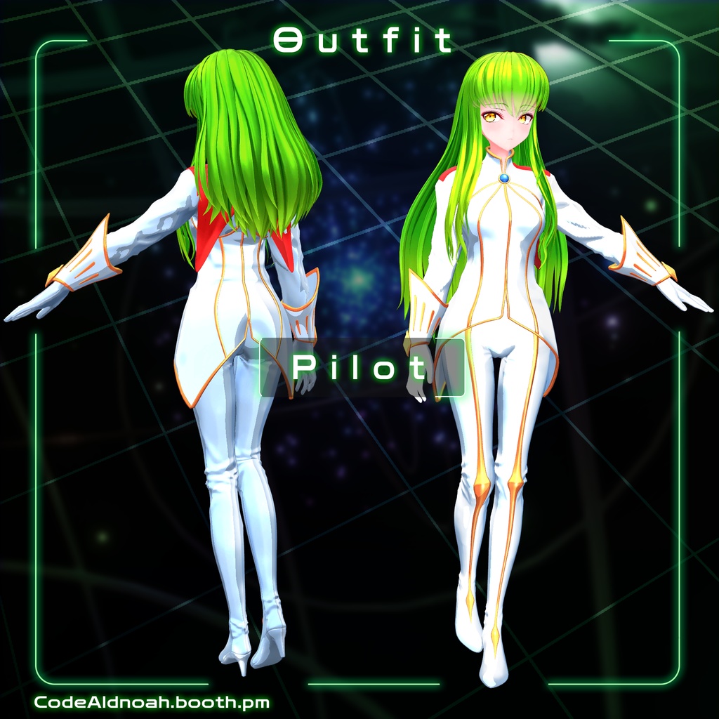 【3Dモデル】「C.C. / シー・ツー 」- VRChat v1.5