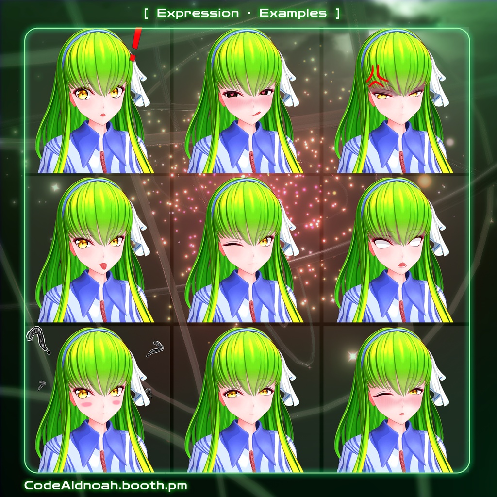 【3Dモデル】「C.C. / シー・ツー 」- VRChat v1.5