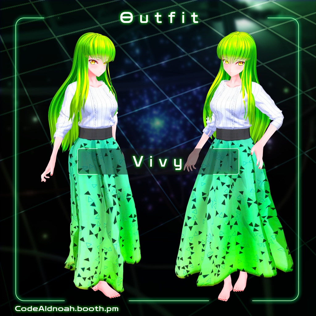 【3Dモデル】「C.C. / シー・ツー 」- VRChat v1.5