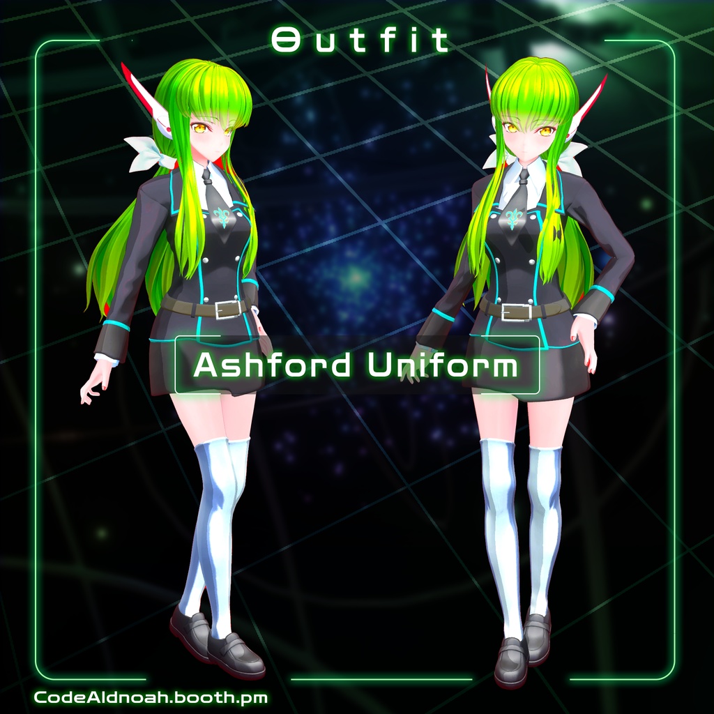 【3Dモデル】「C.C. / シー・ツー 」- VRChat v1.5