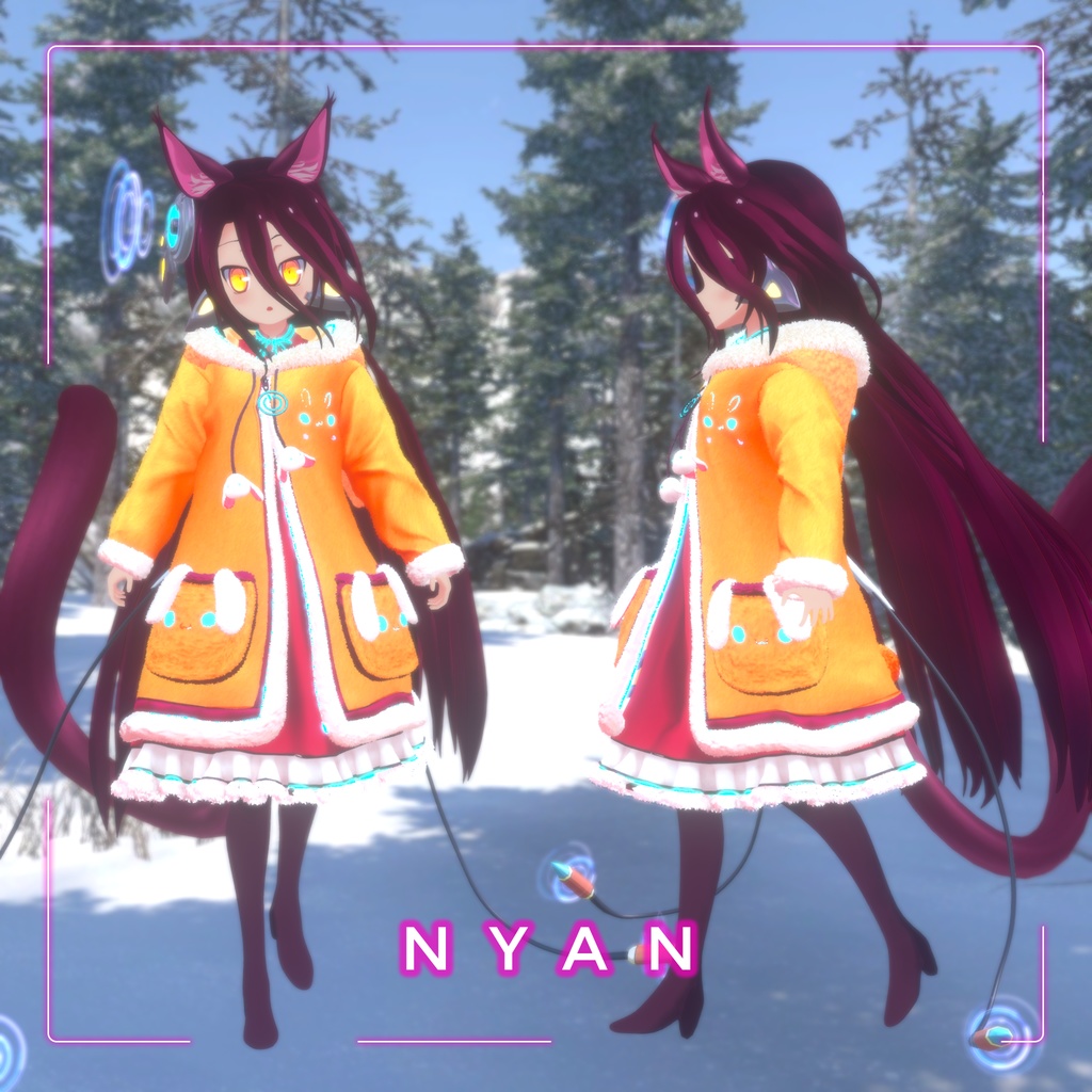 Neon Bunny 「Schwi / シュヴィ」- 【3Dモデル】v1.5