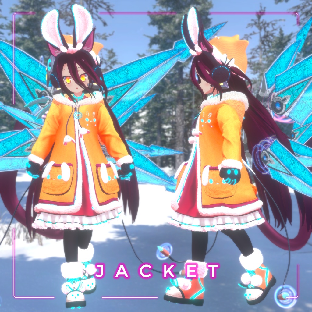 Neon Bunny 「Schwi / シュヴィ」- 【3Dモデル】v1.5