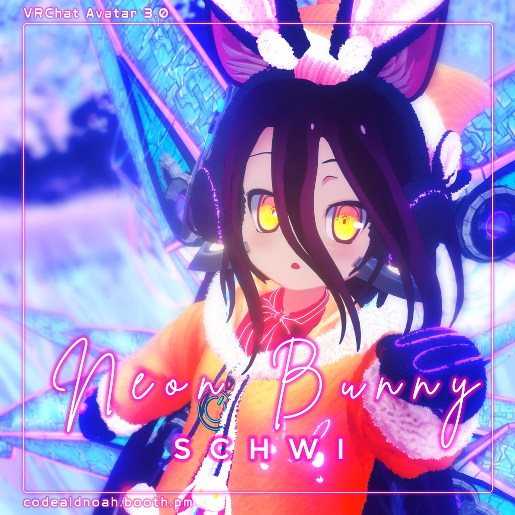 Neon Bunny 「Schwi / シュヴィ」- 【3Dモデル】v1.5