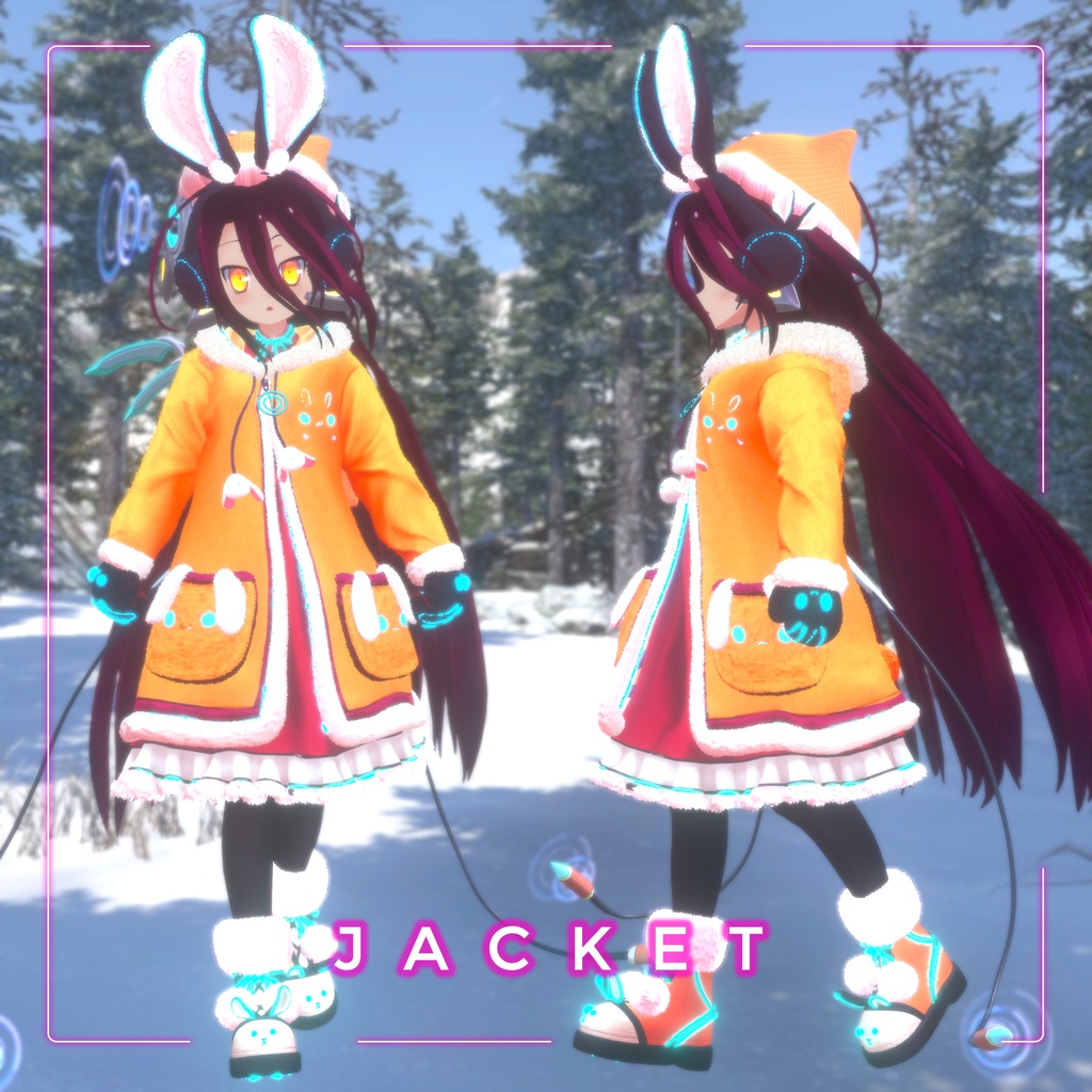 Neon Bunny 「Schwi / シュヴィ」- 【3Dモデル】v1.5