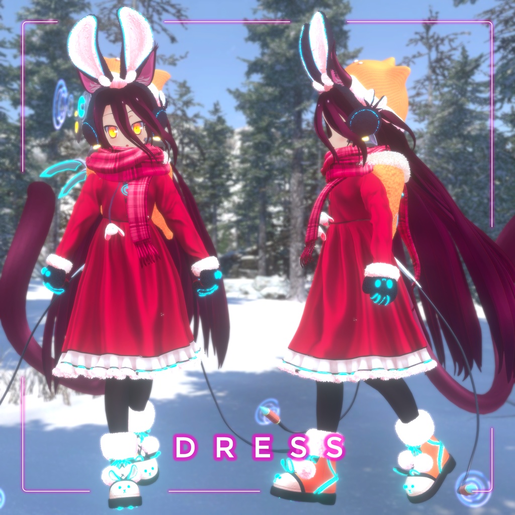 Neon Bunny 「Schwi / シュヴィ」- 【3Dモデル】v1.5