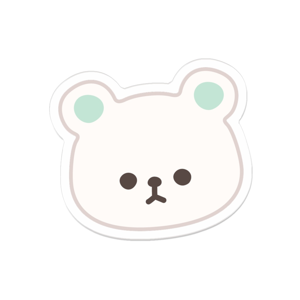 しろくまのミントン◆アクリルバッジ