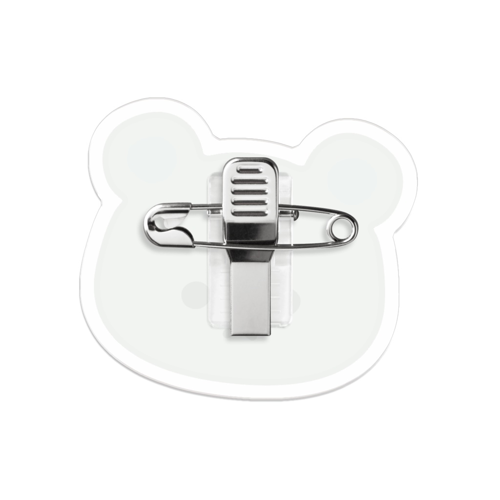 しろくまのミントン◆アクリルバッジ