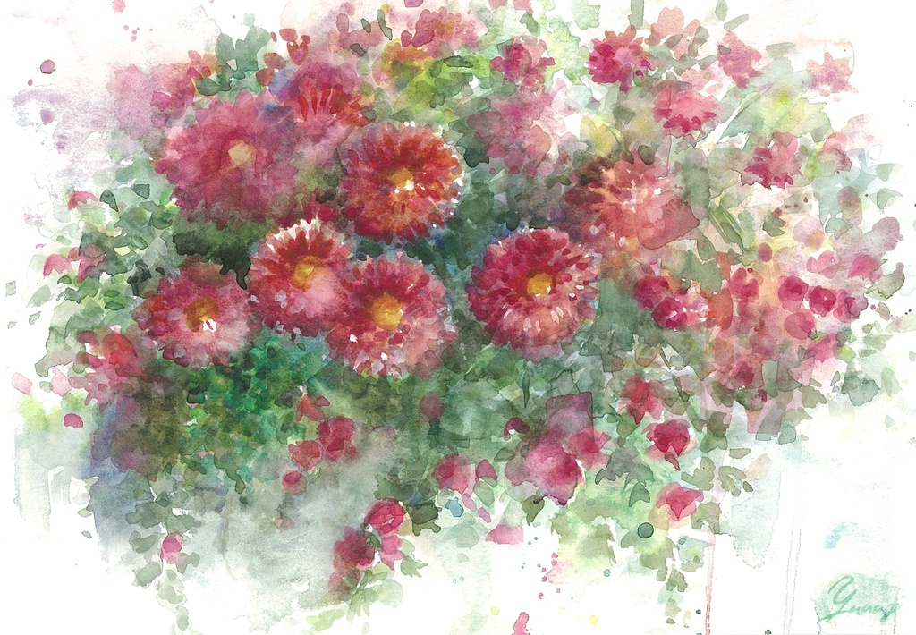 水彩画 原画 Garden
