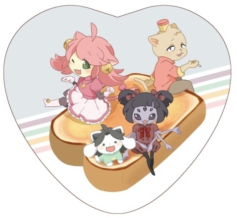 【UNDERTALE】ソウル型缶バッジ＊テミー・マフェット・みゅうみゅう・バガパン@食パンシリーズ