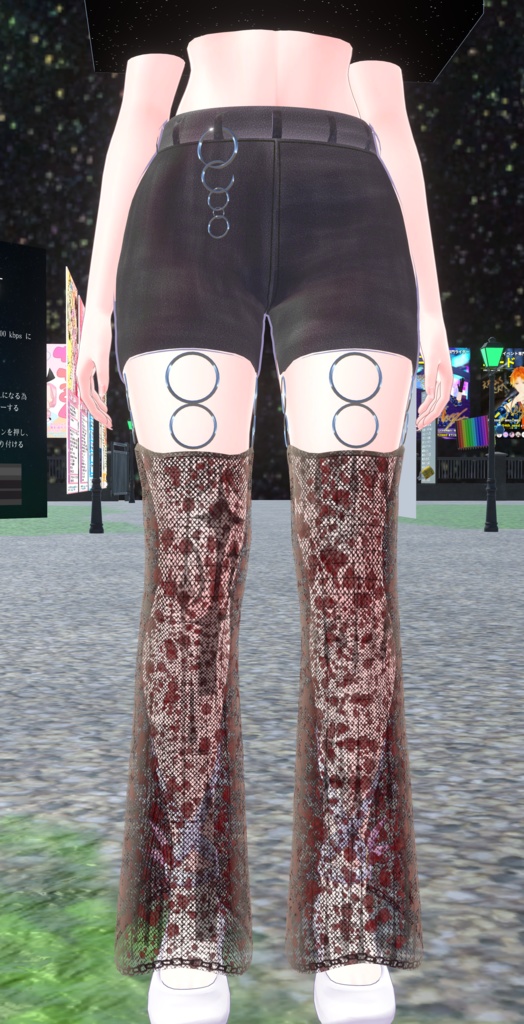 RuiKokuYuri - 涙黒百合 - 【セレスティア用】【VRC想定】【 ガーターパンツ 】【衣装】