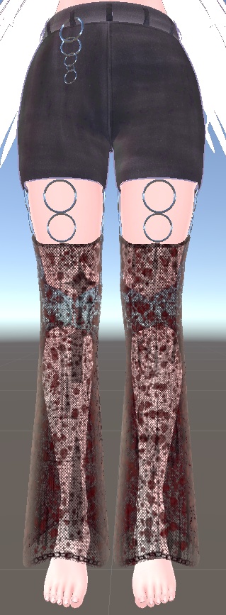 RuiKokuYuri - 涙黒百合 - 【セレスティア用】【VRC想定】【 ガーターパンツ 】【衣装】