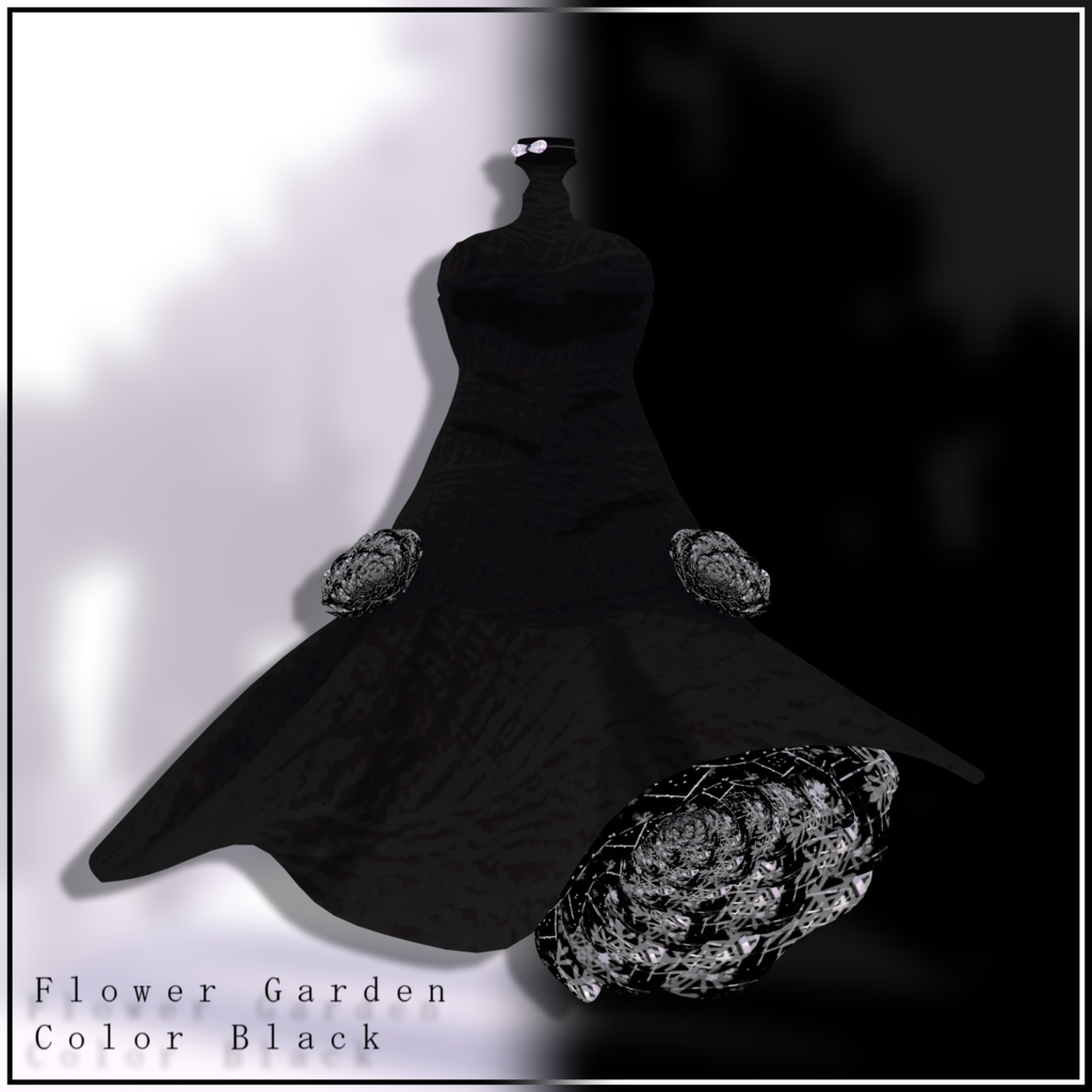 ドレス フラワーガーデン - Flower Garden - for 梅雨ちゃん 【3Dモデル】【VRChat】